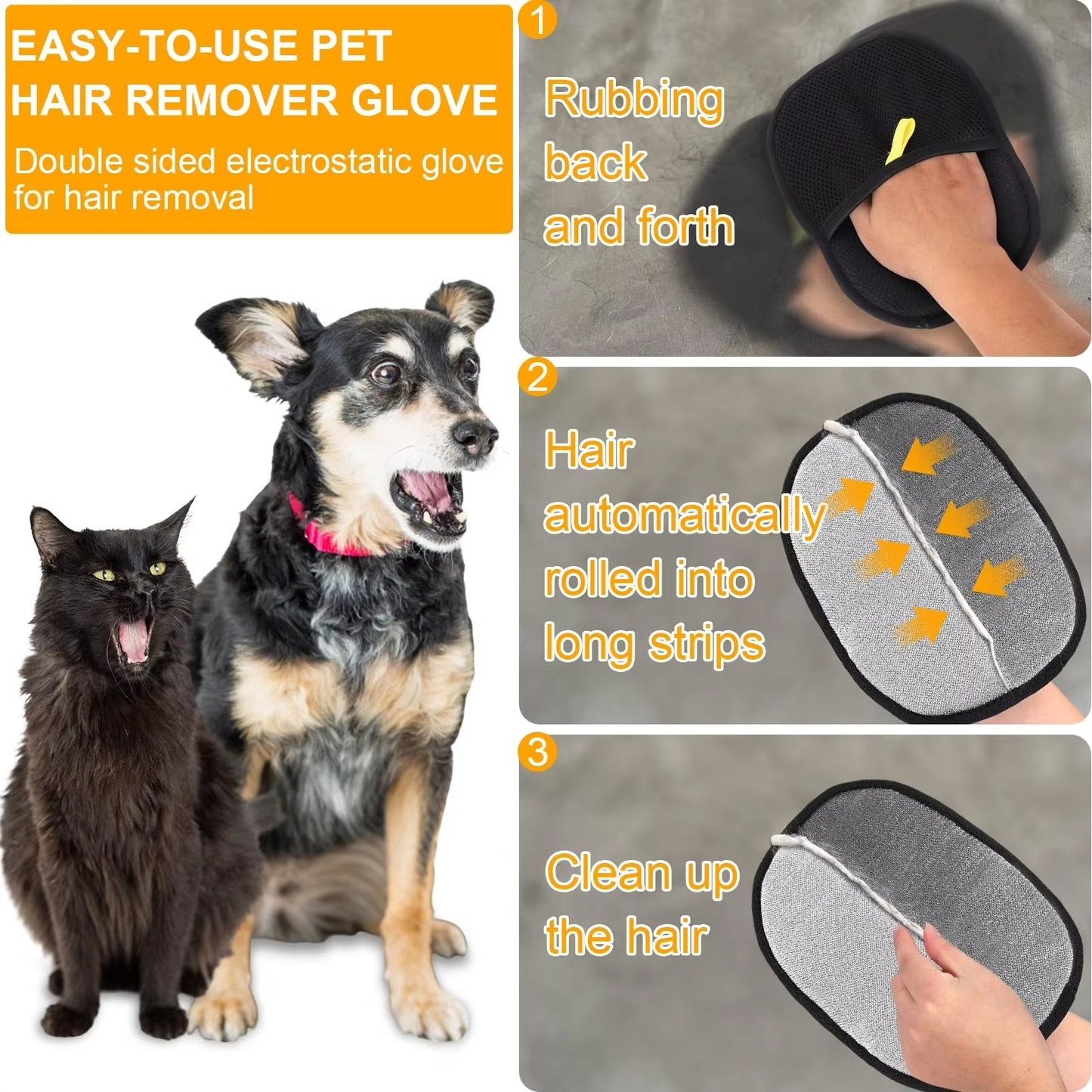 FurHavenHub™  Pet Hair Removal Gloves